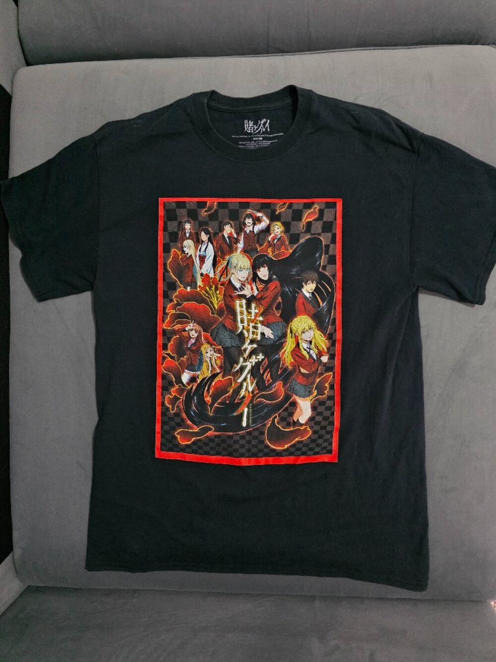Hot Topic Black Kakegurui Anime Graphic Tee - Men’s Size - Good Condition